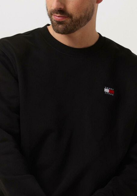 Schwarze TOMMY JEANS Pullover TJM REG BADGE CREW EXT - large