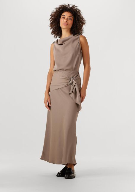Taupe NEO NOIR Midirock KIT DULL SATEEN SKIRT - large