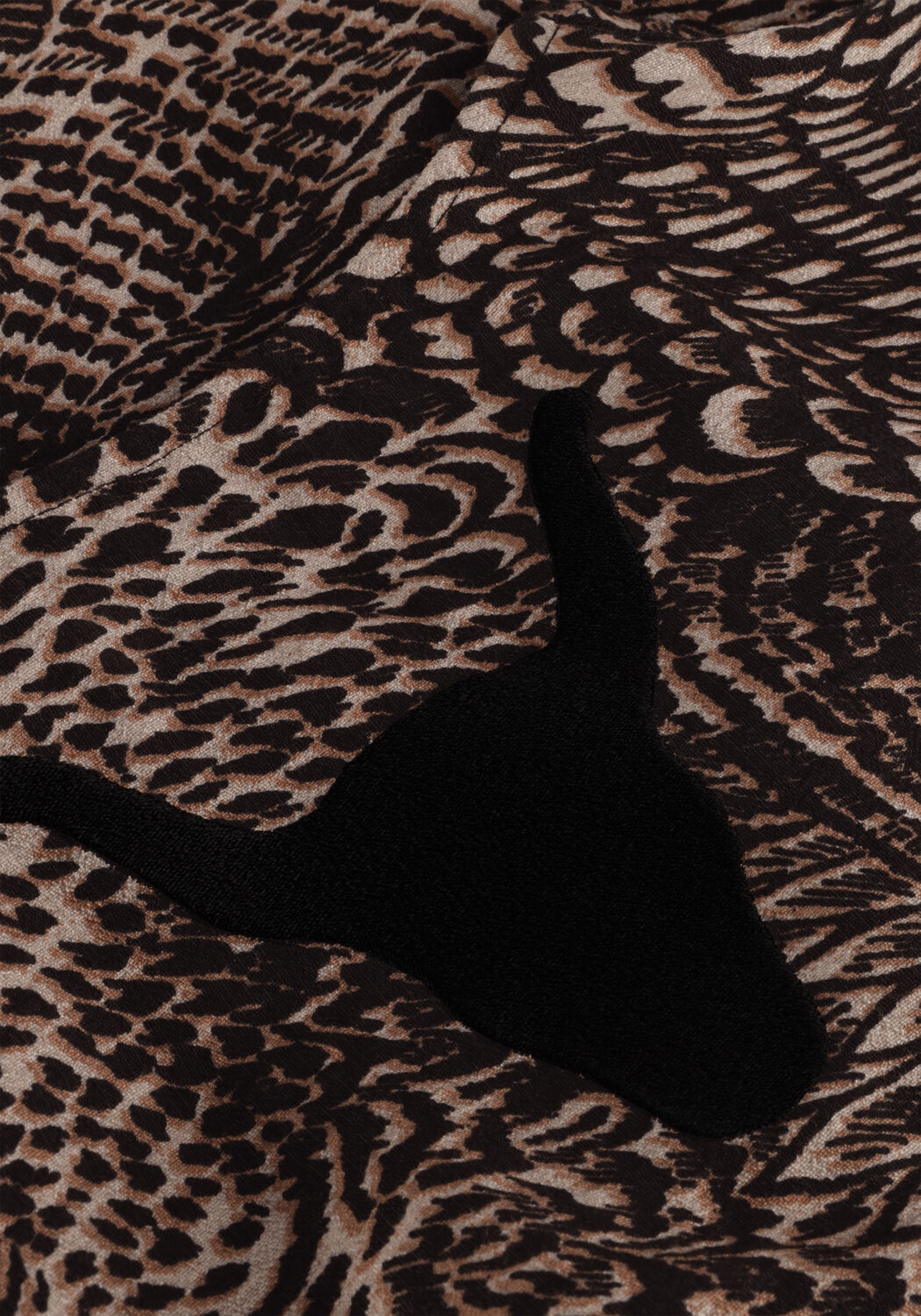 Braune ALIX THE LABEL Minikleid ANIMAL FETHER WRAP DRESS - large