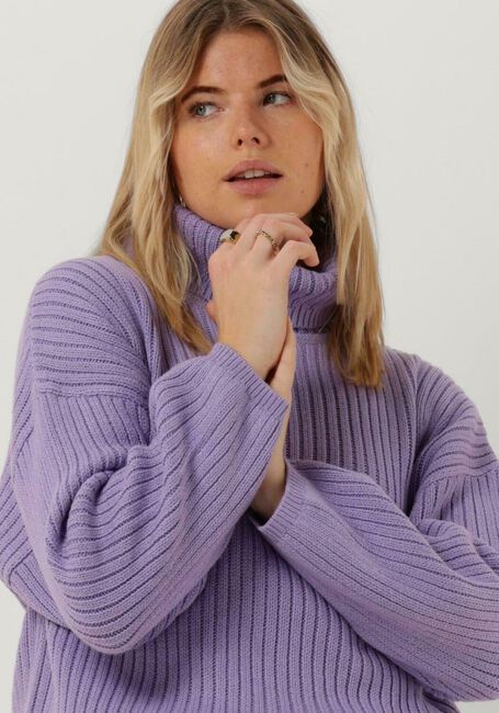 Lila ANOTHER LABEL Rollkragenpullover LEAH KNITTED PULL L/S - large