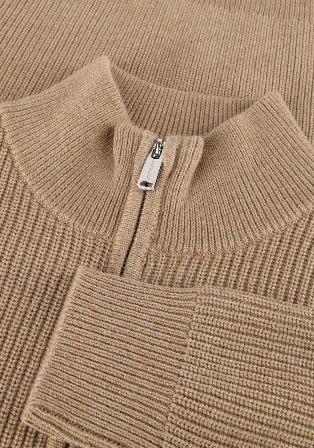 Beige PROFUOMO Pullover PULLOVER HALF ZIP - large