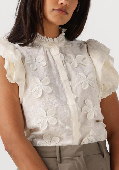 Weiße AAIKO Blusen GEZANA EMBROIDERY VIS 671 - large