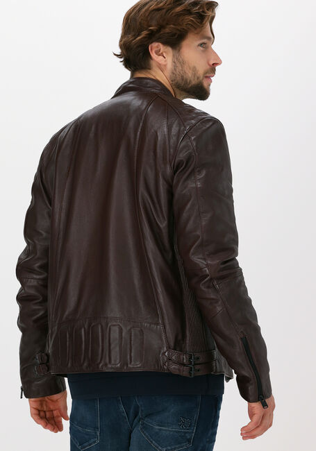 Braune VANGUARD Lederjack SHORT JACKET SHEEP VEG OILY - large
