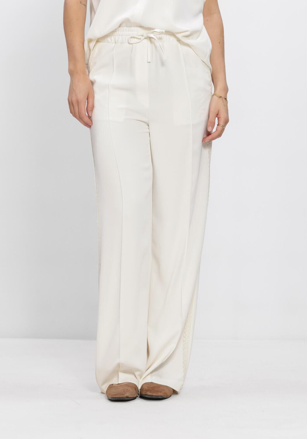 Creme EST'SEVEN Hosen AZARI TROUSER LACE - large