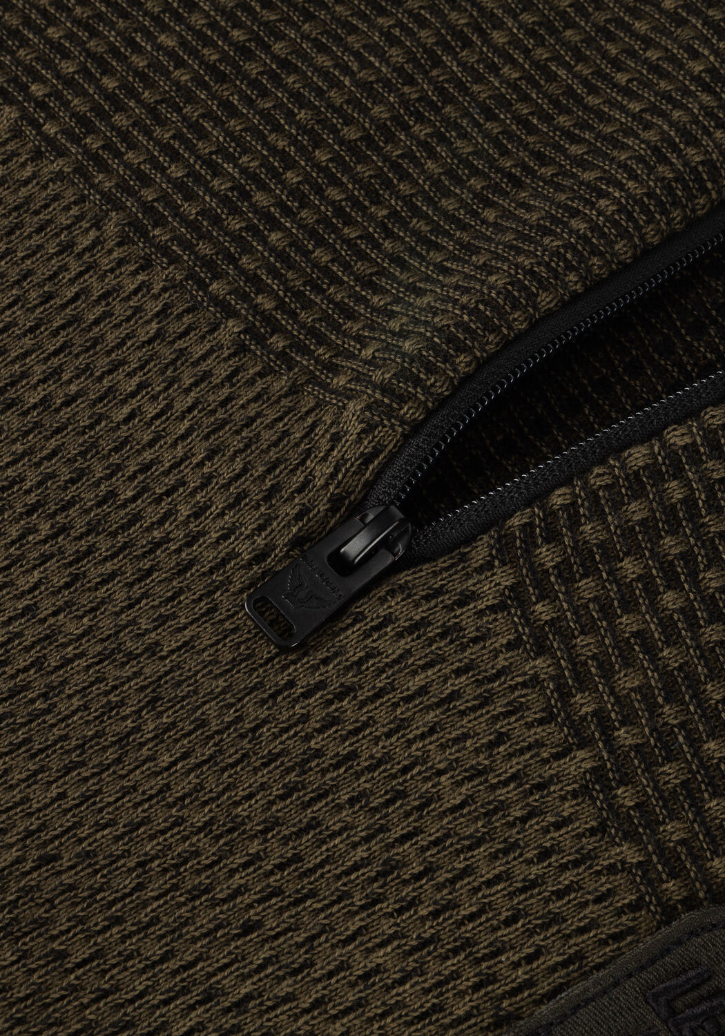 Dunkelgr&uuml;n PME LEGEND Pullover HALF ZIP COLLAR COTTON PLATED - large