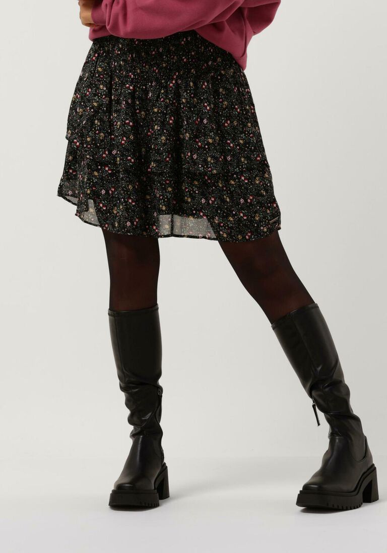 dunkelgrün colourful rebel minirock noela mini flower mini layer skirt