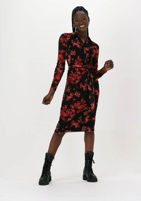 Schwarze JANSEN AMSTERDAM Midikleid DRESS BUTTON - large