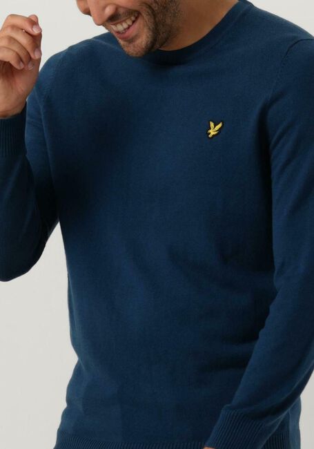 Blaue LYLE & SCOTT Pullover COTTON MERINO CREW JUMPER - large