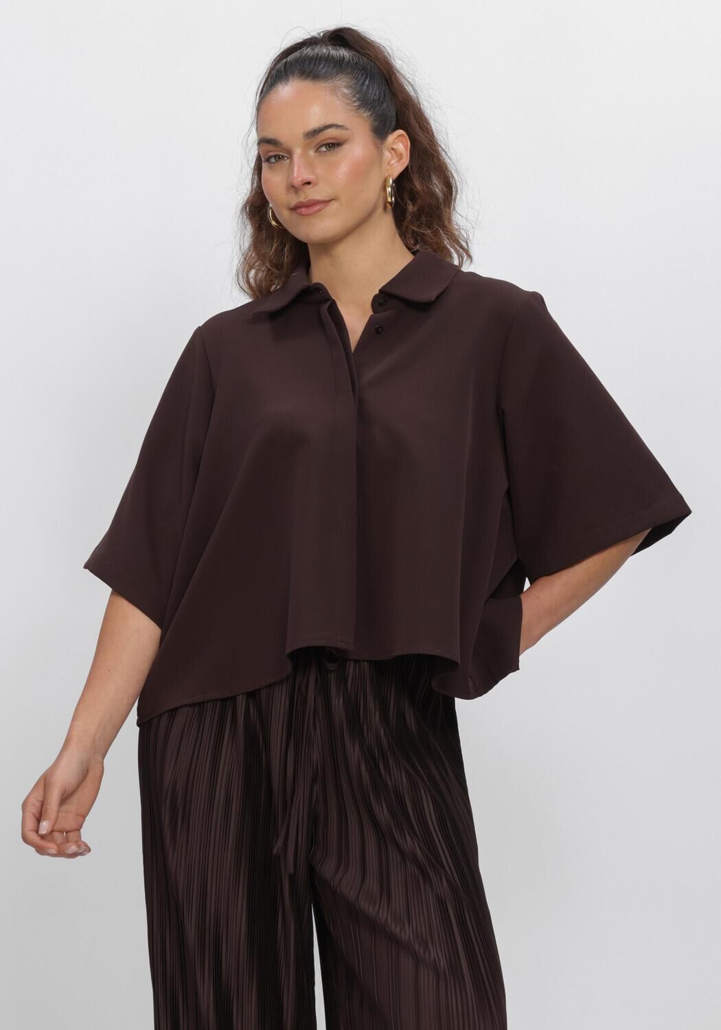 Braune EST'SEVEN Blusen ALIJAH TRVL 27 - large
