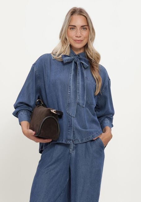 Blaue SIMPLE Blusen WV-HVY-TENCEL-26-3 - large