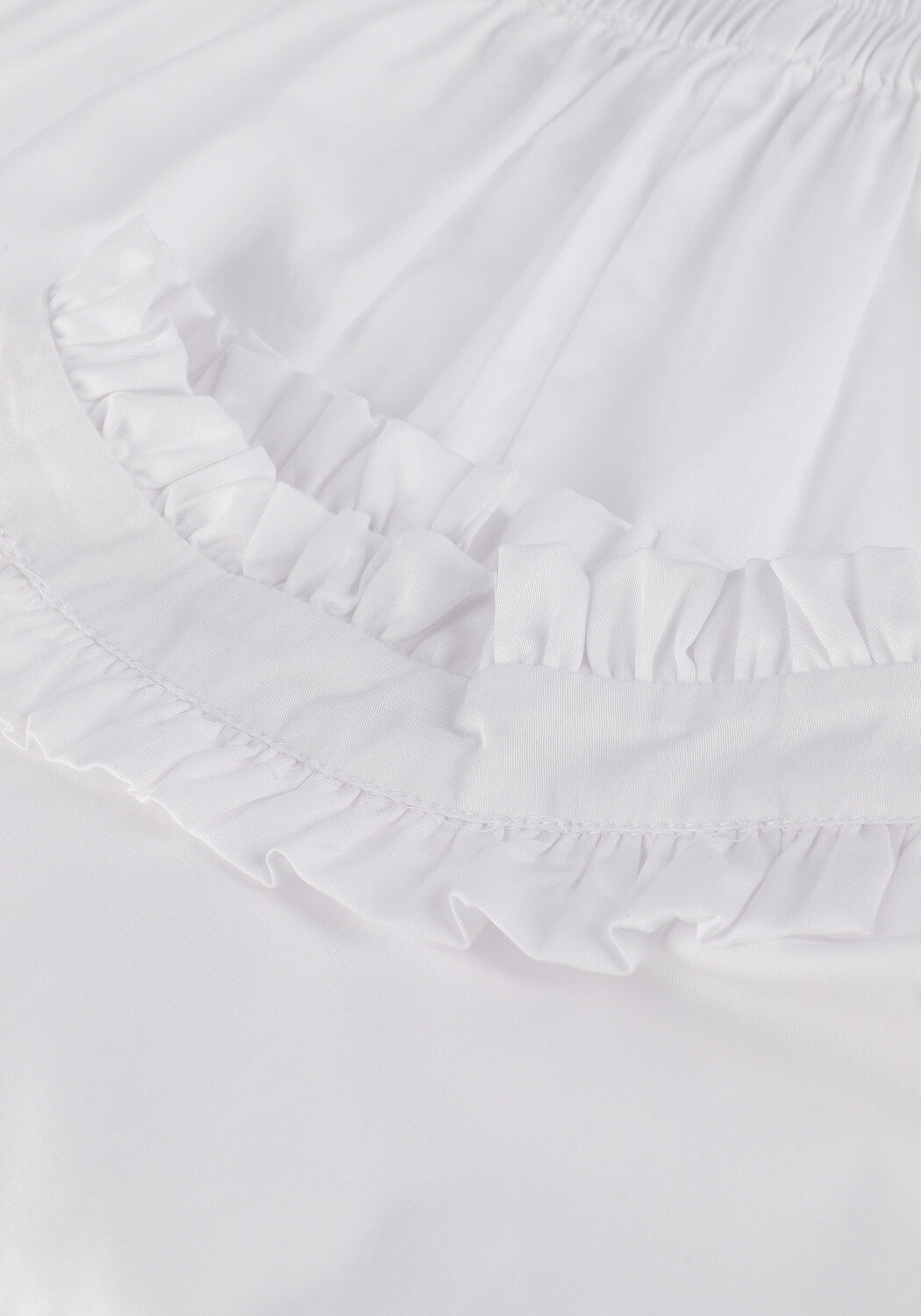 Wei&szlig;e SELECTED WOMEN Blusen JOSEFINE LS NECK RUFFLE TOP - large