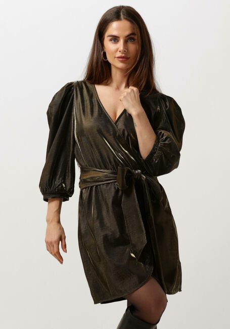 Goldfarbene AAIKO Minikleid GISA PES 189 DRESS - large