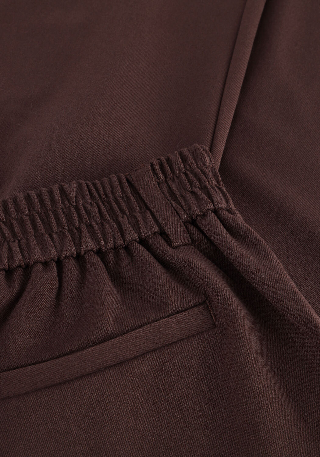 Braune OBJECT Weite Hose OBJLISA WIDE PANT - large