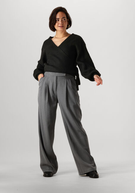 Schwarze ANOTHER LABEL Strickjacke ABBY KNITTED CARDIGAN - large