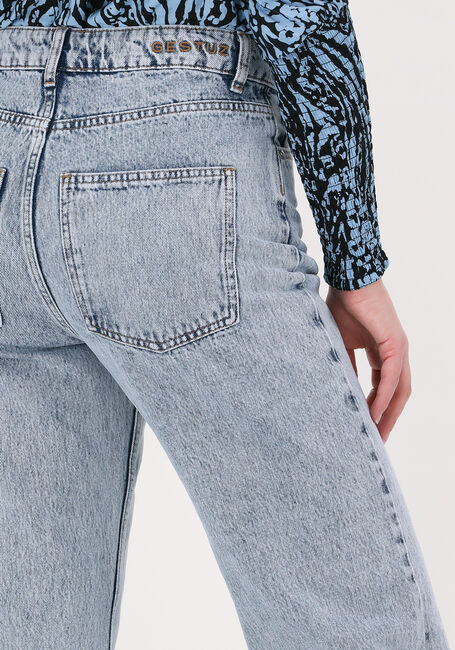 Blaue GESTUZ Straight leg jeans TANERGZ HW 90'S STRAIGHT SLIT JEANS - large