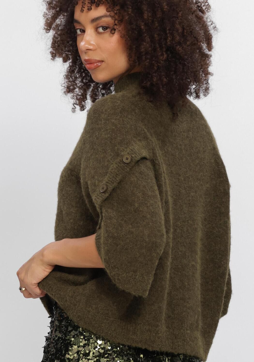 Dunkelgr&uuml;n DANTE6 Pullover MAHANI CAPE SWEATER - large