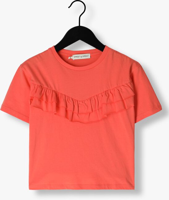 Koralle Sproet & Sprout T-shirt T-SHIRT RUFFLE CORAL - large