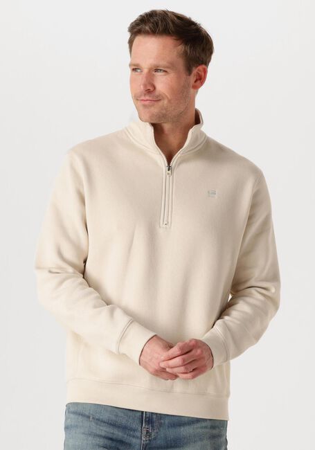 Creme G-STAR RAW Sweatshirt PREMIUM CORE HALF ZIP R SW L\S - large
