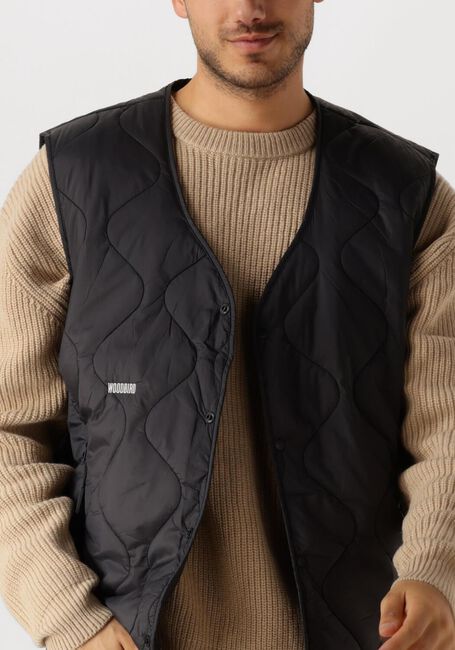 Schwarze WOODBIRD Bodywarmer WBTRAIS QUILT VEST - large