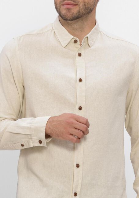 Beige ANERKJENDT Casual-Oberhemd AKLEIF COT/LINEN/VIS L/S SHIRT - large