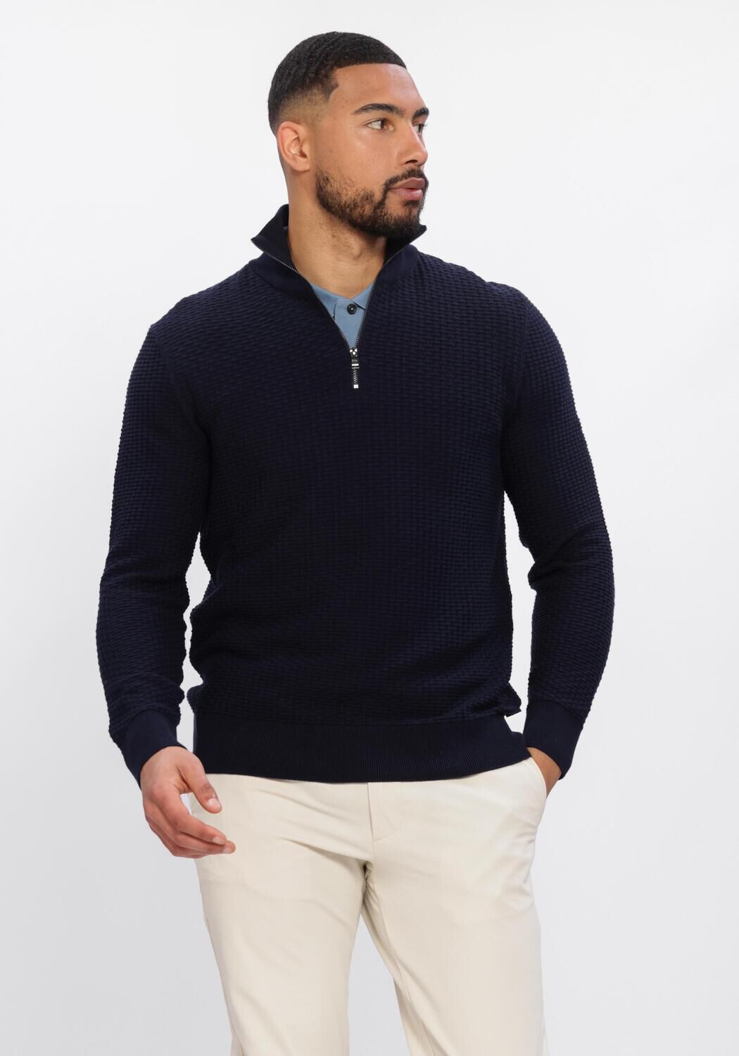 Dunkelblau BOSS BLACK Pullover H-ULLICIO - large