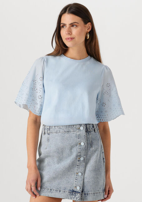 Hellblau Y.A.S. T-shirt YASLEX SS TOP W. EMB SLEEVES S. NOOS - large