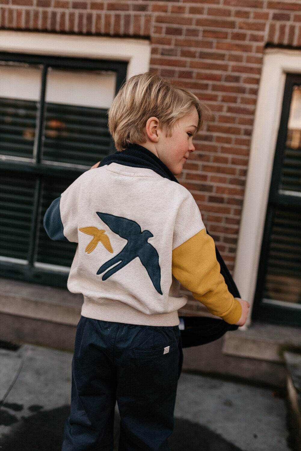 Mehrfarbige/Bunte JENEST Pullover LUCKY BIRD SWEATER - large