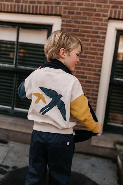 Ecru JENEST Sweatshirt LUCKY BIRD SWEATER - large