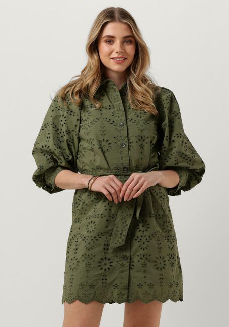 Olive SCOTCH & SODA Minikleid PUFF SLEEVE COTTON MIDI DRESS - large