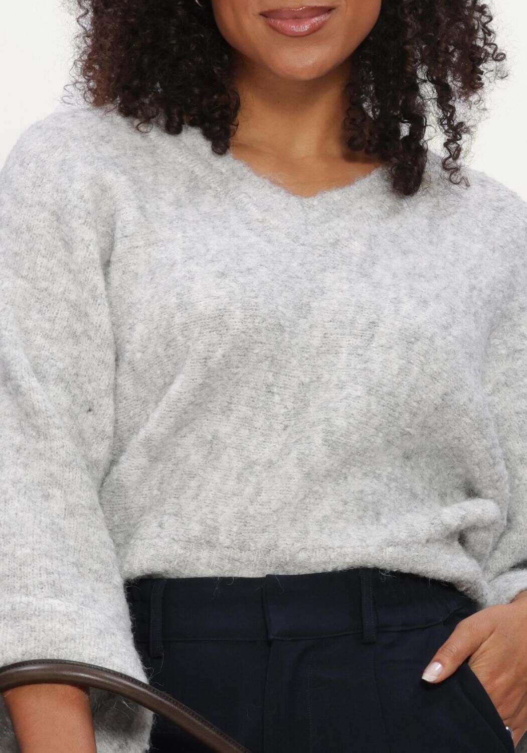 Graue AIMEE THE LABEL Pullover & Cardigans CLIPPOW6 KNITTED SWEATER - large