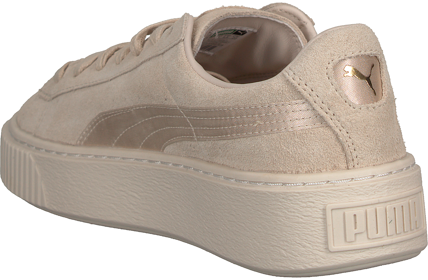 puma suede platform mono satin beige