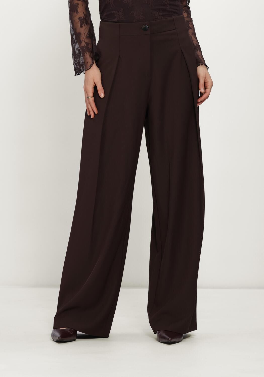 Bordeaux MSCH COPENHAGEN Hose MSCHVEGA HW PANTS - large