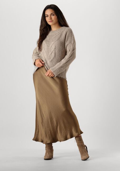 Beige SUMMUM Pullover SWEATER BIG CABLE KNIT - large