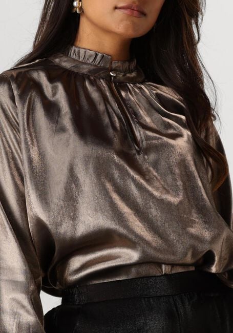 Braune NUKUS Blusen MARBELLA BLOUSE SHINY - large