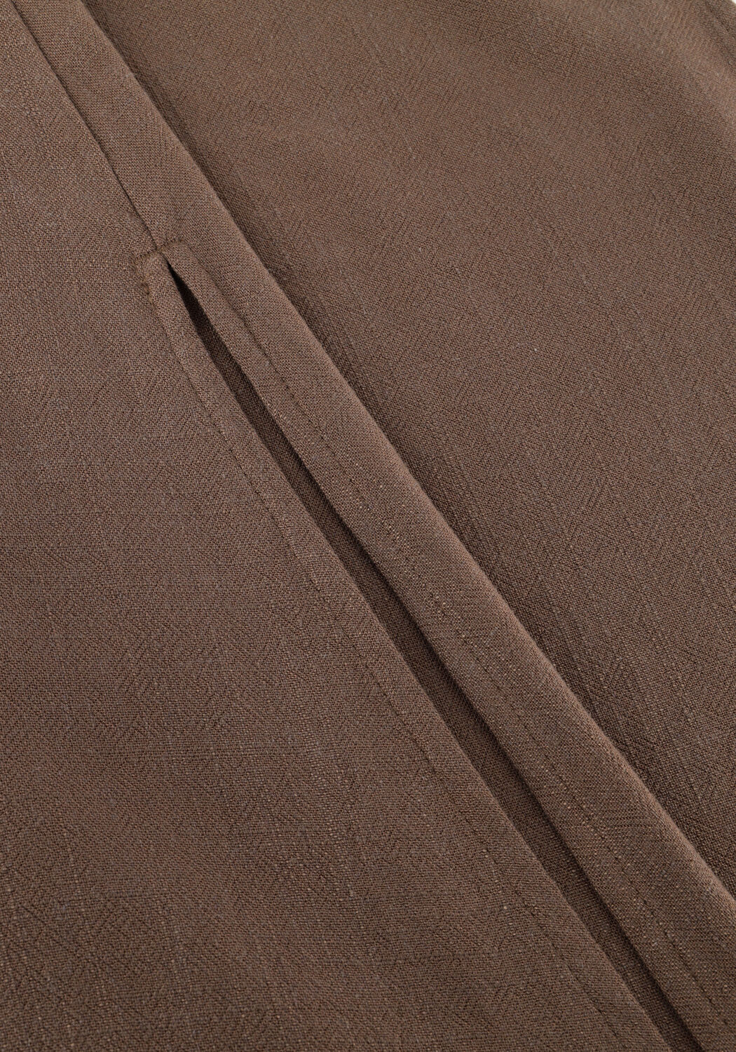 Braune SELECTED WOMEN Maxirock SLFVIVA HW ANKLE LINEN BLEND SKIRT - large