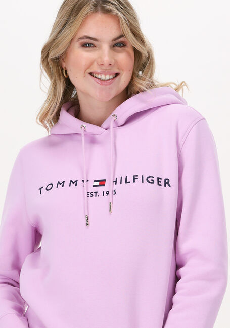 Lila TOMMY HILFIGER Sweatshirt REGULAR HILFIGER HOODIE - large