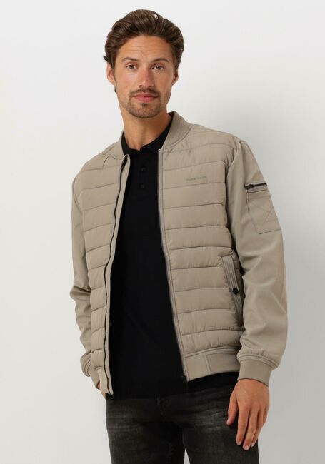 Sand PURE PATH Wattierte Jack PADDED JACKET WITH FRONT AND SLEEVE POCKETS - large