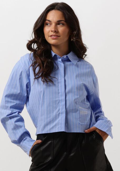 Dunkelblau COLOURFUL REBEL Blusen ALIYA STRIPED BOXY BLOUSE - large