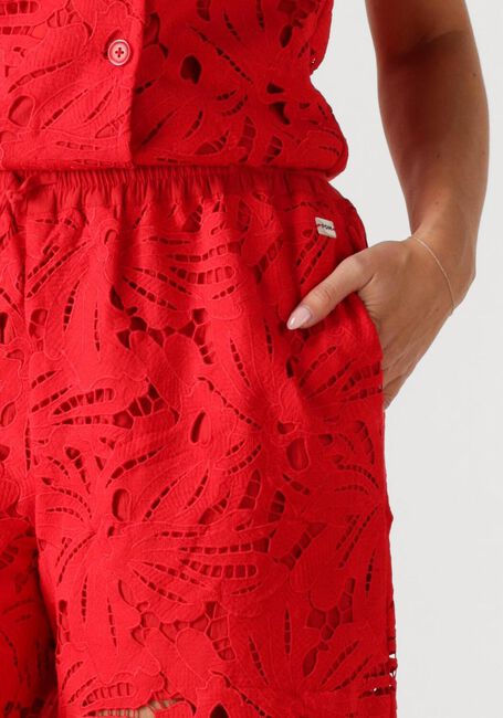 Rote POM AMSTERDAM Weite Hose PANTS LACE BLOOM RED - large