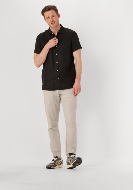 Schwarze SCOTCH & SODA Casual-Oberhemd LINEN SHIRT - large