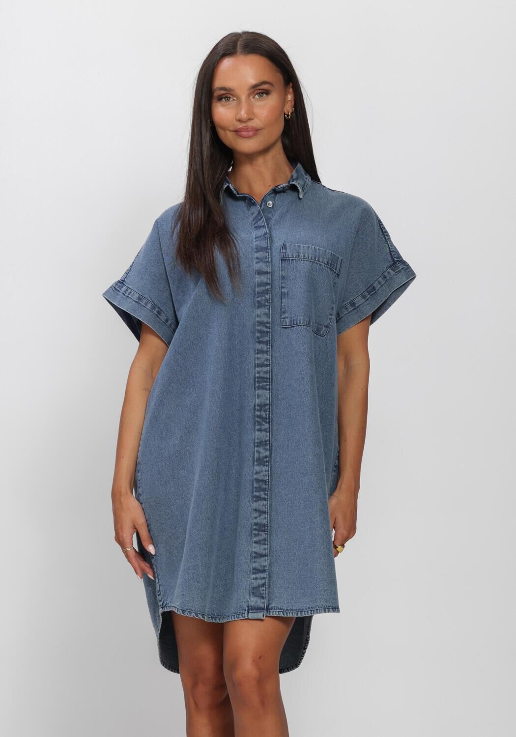 Blaue BY-BAR Minikleid HELLA DENIM DRESS - large