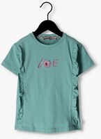 Grüne MOODSTREET Top T-SHIRT FRILLS WITH EMBROIDERY AND PRINT - medium
