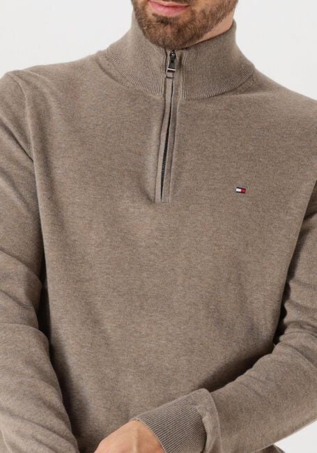 Grüne TOMMY HILFIGER Pullover PIMA ORG CTN CASHMERE ZIP MOCK - large