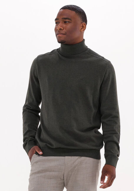 Grüne SELECTED HOMME Rollkragenpullover SLHBERG ROLL NECK - large