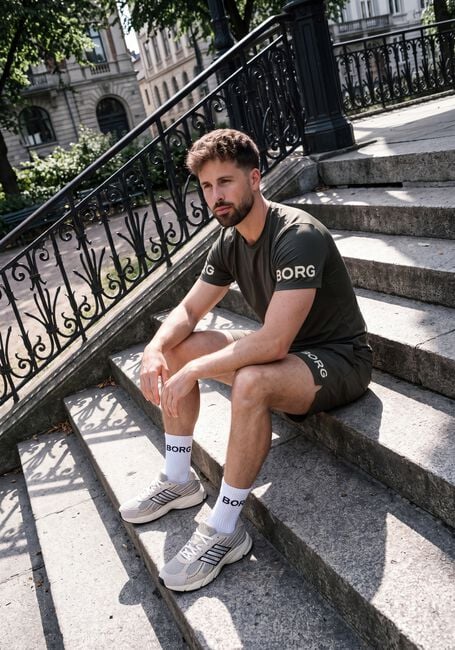 Khaki BJORN BORG Kurze Hose BORG 9 SHORTS - large