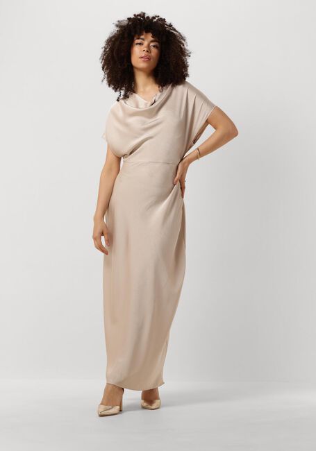 Goldfarbene NEO NOIR Maxikleid ANDREA HEAVY SATEEN DRESS - large