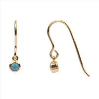 Goldfarbene ATLITW STUDIO Ohrringe BLISS EARRINGS HOOK TURQUOISE - medium