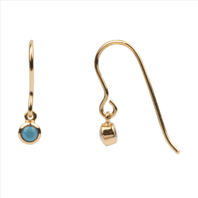 Goldfarbene ATLITW STUDIO Ohrringe BLISS EARRINGS HOOK TURQUOISE - large