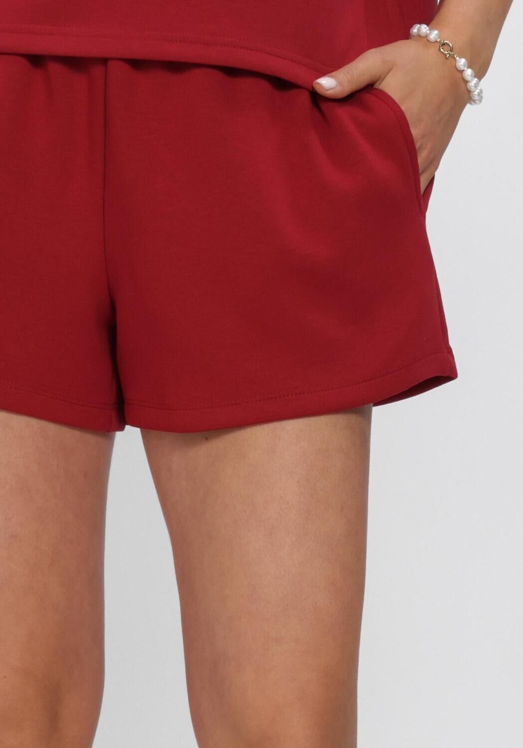 Rote MSCH COPENHAGEN Kurze Hose MSCHHARISSA IMA Q SWEAT SHORTS - large