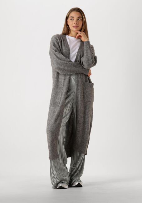 Graue Y.A.S. Strickjacke YASBALIS LS LONG KNIT CARDIGAN - large